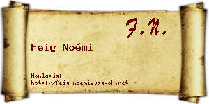 Feig Noémi névjegykártya